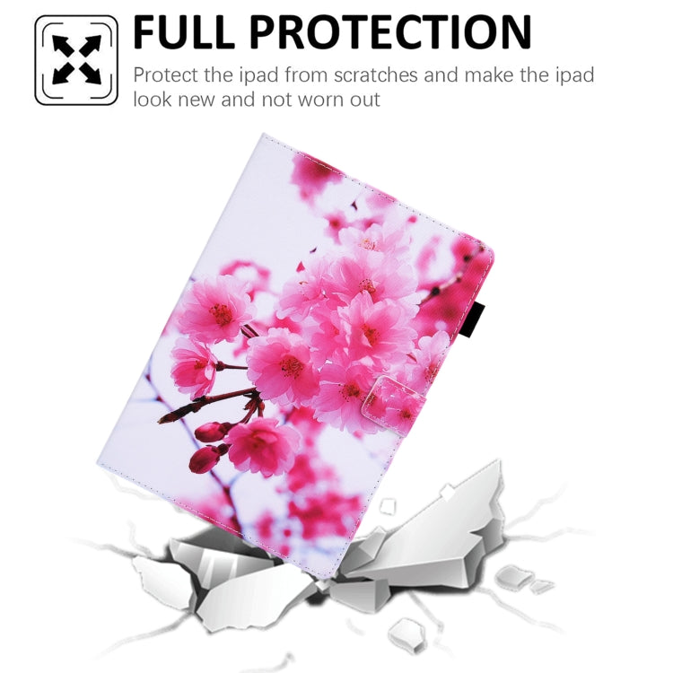 For iPad Pro 11 2024 Colored Drawing Leather Smart Tablet Case(Cherry Blossom) - iPad Pro 11 2024 Cases by PMC TechLife | Online Shopping South Africa | PMC TechLife | Buy Now Pay Later Mobicred