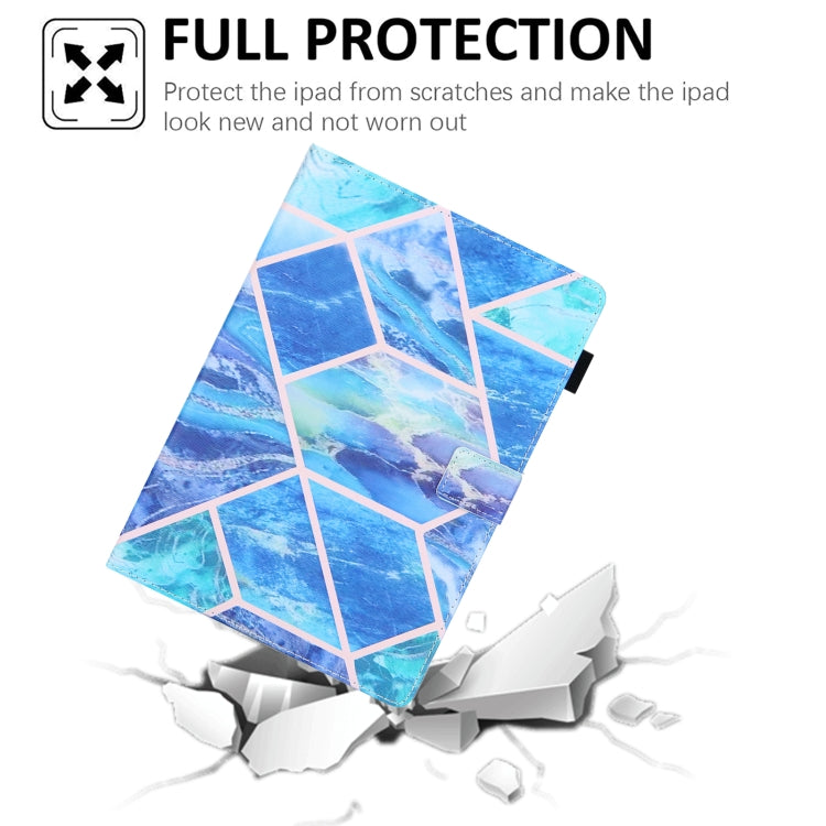 For iPad Pro 11 2024 Colored Drawing Leather Smart Tablet Case(Blue Grid) - iPad Pro 11 2024 Cases by PMC TechLife | Online Shopping South Africa | PMC TechLife | Buy Now Pay Later Mobicred