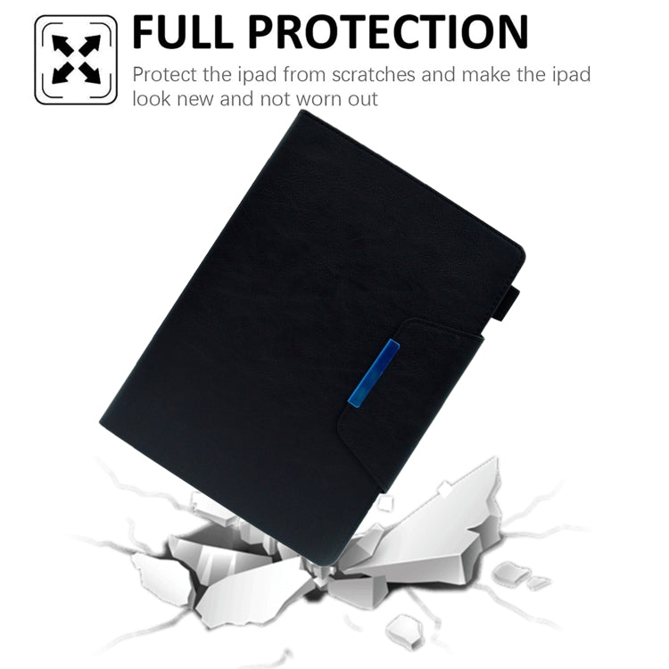 For iPad Pro 11 2024 Suede Cross Texture Magnetic Clasp Leather Smart Tablet Case(Black) - iPad Pro 11 2024 Cases by PMC TechLife | Online Shopping South Africa | PMC TechLife | Buy Now Pay Later Mobicred