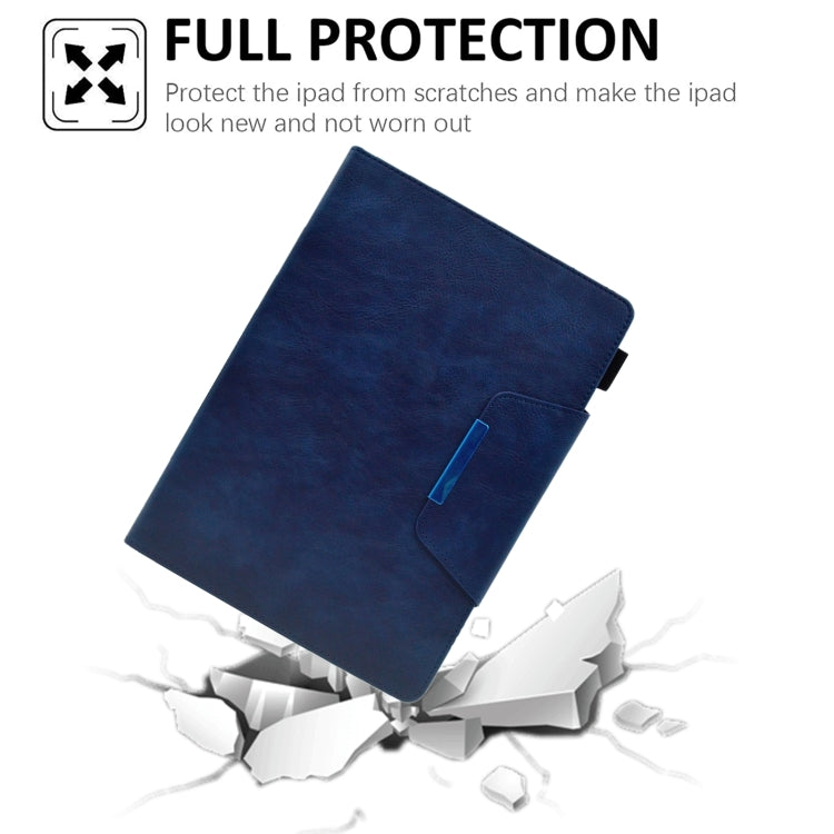 For iPad Pro 11 2024 Suede Cross Texture Magnetic Clasp Leather Smart Tablet Case(Blue) - iPad Pro 11 2024 Cases by PMC TechLife | Online Shopping South Africa | PMC TechLife | Buy Now Pay Later Mobicred