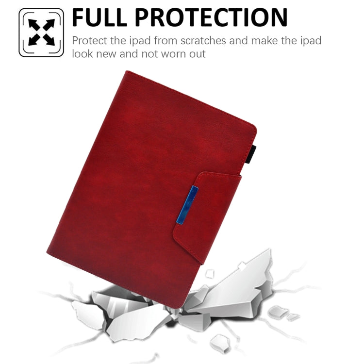 For iPad Pro 11 2024 Suede Cross Texture Magnetic Clasp Leather Smart Tablet Case(Red) - iPad Pro 11 2024 Cases by PMC TechLife | Online Shopping South Africa | PMC TechLife | Buy Now Pay Later Mobicred