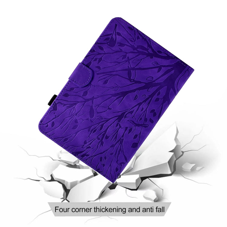 For iPad Pro 11 2024 Fortune Tree Embossed Leather Smart Tablet Case(Purple) - iPad Pro 11 2024 Cases by PMC TechLife | Online Shopping South Africa | PMC TechLife | Buy Now Pay Later Mobicred