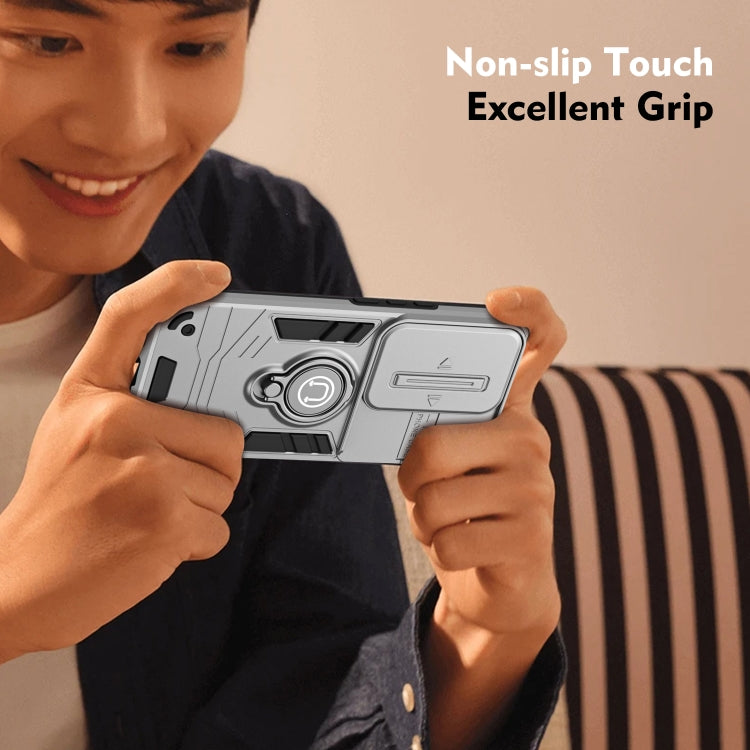 For OPPO Reno11 Pro Global Camshield Ring Holder Phone Case(Grey) - Reno11 Pro Cases by PMC TechLife | Online Shopping South Africa | PMC TechLife | Buy Now Pay Later Mobicred