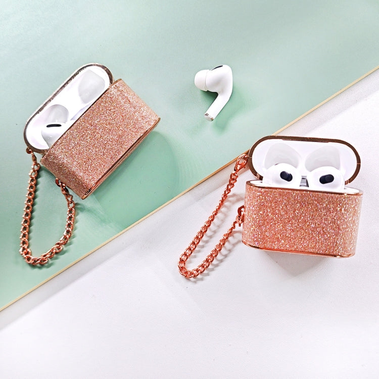 For AirPods 3 Cylindrical Glitter Leather Texture Bluetooth Earphone Protective Case(Gold) - For AirPods 3 by PMC Jewellery | Online Shopping South Africa | PMC Jewellery | Buy Now Pay Later Mobicred