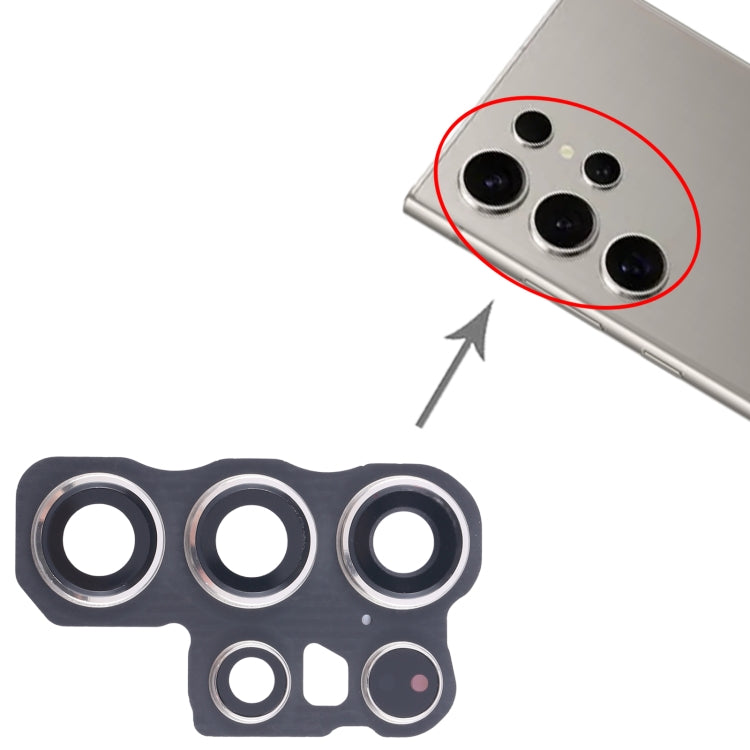 For Samsung Galaxy S24 Ultra SM-S928B 10pcs Original Rear Camera Lens Cover(Silver) - free shipping - PMc TechLife - Order now!