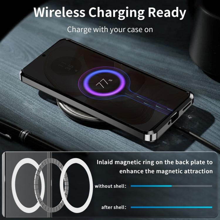 For Motorola Moto X50 Ultra Frosted Metal MagSafe Magnetic Phone Case(Black) - Motorola Cases by PMC TechLife | Online Shopping South Africa | PMC TechLife | Buy Now Pay Later Mobicred