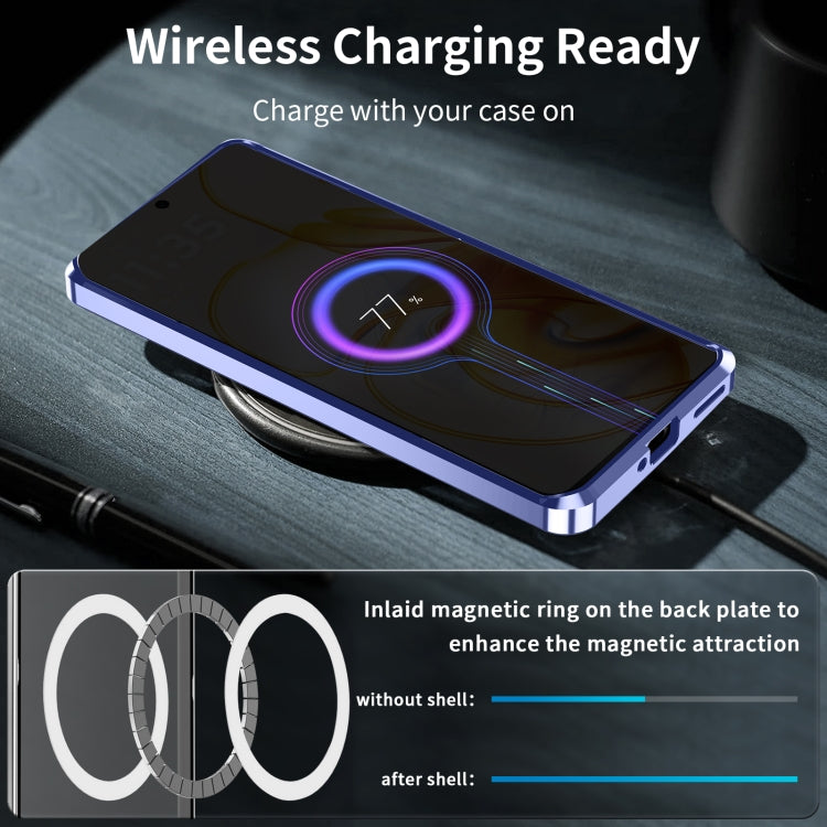 For Motorola Edge 50 Frosted Metal MagSafe Magnetic Phone Case(Puprle) - Motorola Cases by PMC TechLife | Online Shopping South Africa | PMC TechLife | Buy Now Pay Later Mobicred