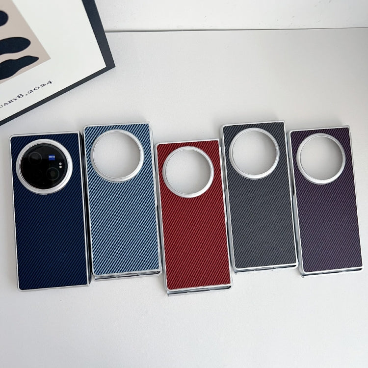 For vivo X Fold3 Pro Kevlar Carbon Fiber Ultra-thin Shockproof Phone Case(Blue) - vivo Cases by PMC TechLife | Online Shopping South Africa | PMC TechLife | Buy Now Pay Later Mobicred