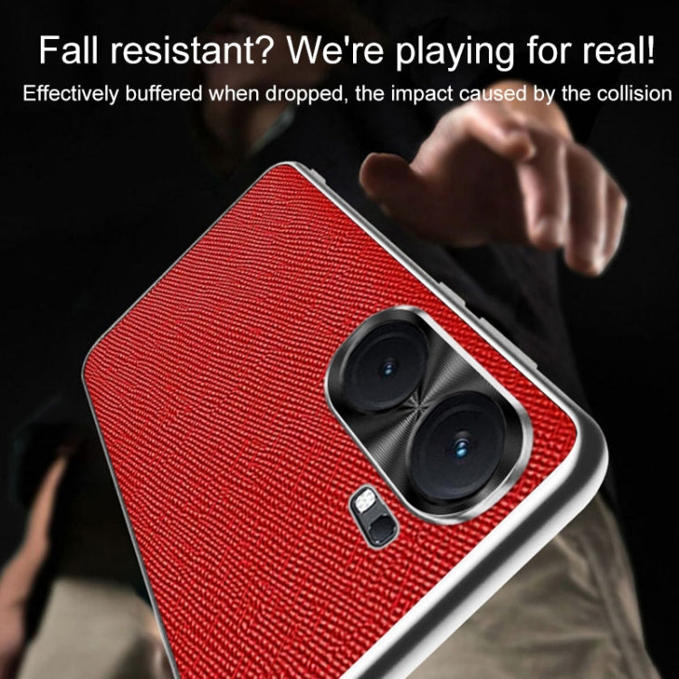 For vivo iQOO Neo9 Pro Silver Edge Cross Texture PU Leather Phone Case(Dark Green) - iQOO Neo9 Pro Cases by PMC TechLife | Online Shopping South Africa | PMC TechLife | Buy Now Pay Later Mobicred