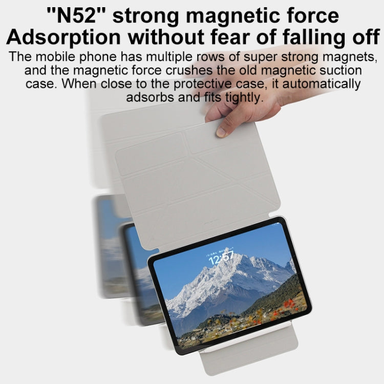 For iPad Air 13 2024 Y-Shape Double-sided Clip Magnetic Smart Tablet Case(Light Grey) - iPad Air 13 2024 Cases by PMC TechLife | Online Shopping South Africa | PMC TechLife | Buy Now Pay Later Mobicred