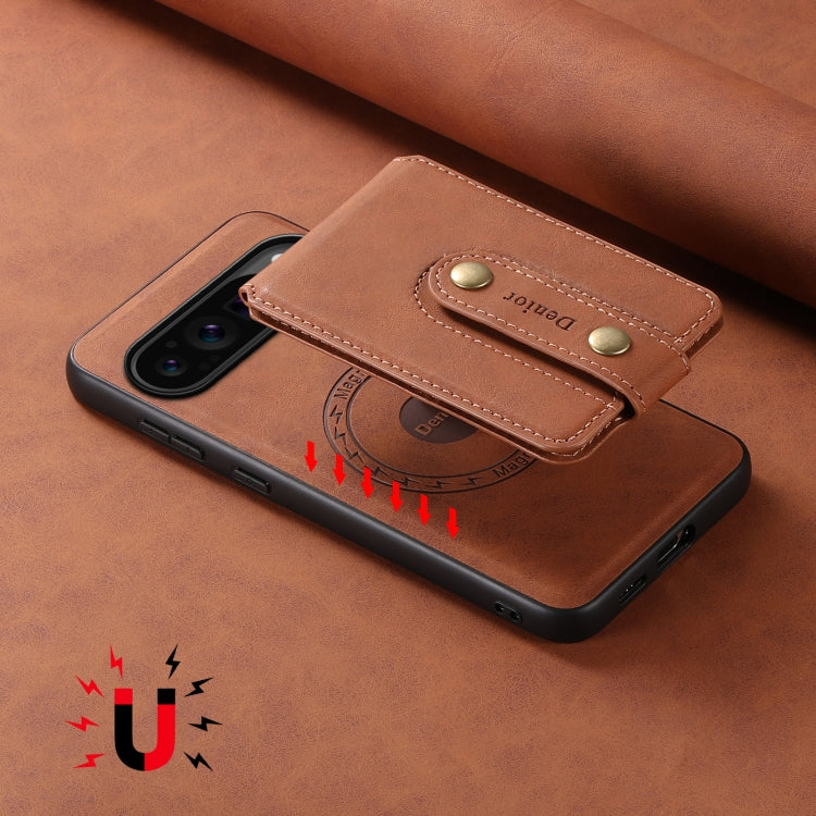 For Google Pixel 9 Pro Denior D14 NK Retro Pattern MagSafe Magnetic Card Holder Leather Phone Case(Brown) - free shipping - PMC TechLife - Order now!