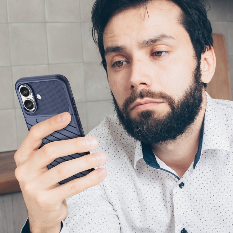 For iPhone 16 Thunderbolt Shockproof Soft TPU Phone Case(Blue) - iPhone 16 Cases by PMC TechLife | Online Shopping South Africa | PMC TechLife | Buy Now Pay Later Mobicred