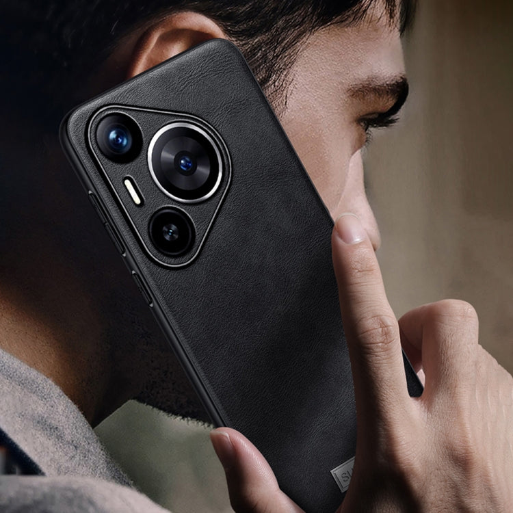 For Huawei Pura 70 Ultra SULADA Shockproof TPU Hybrid Handmade Leather Phone Case(Green) - free shipping - PMC Jewellery - Order now!