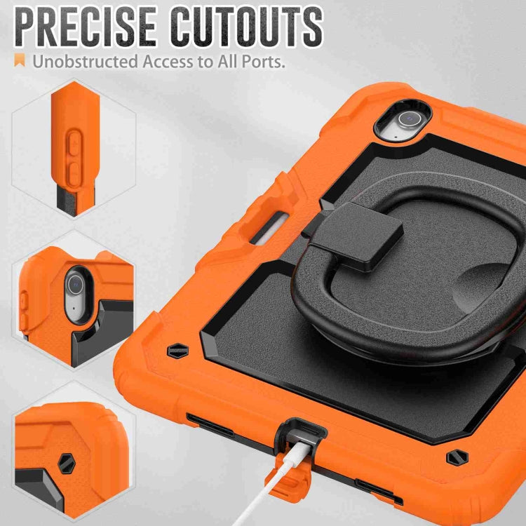 For iPad Air 11 2025 / 2024 Handle Silicone Hydric PC Tablet Case with Shoulder Strap(Orange) - iPad Air 11 2025 / 2024 Cases by PMC TechLife | Online Shopping South Africa | PMC TechLife | Buy Now Pay Later Mobicred