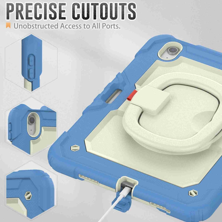 For iPad Air 11 2024 Handle Silicone Hydric PC Tablet Case with Shoulder Strap(Cyan-blue) - iPad Air 11 2024 Cases by PMC TechLife | Online Shopping South Africa | PMC TechLife | Buy Now Pay Later Mobicred