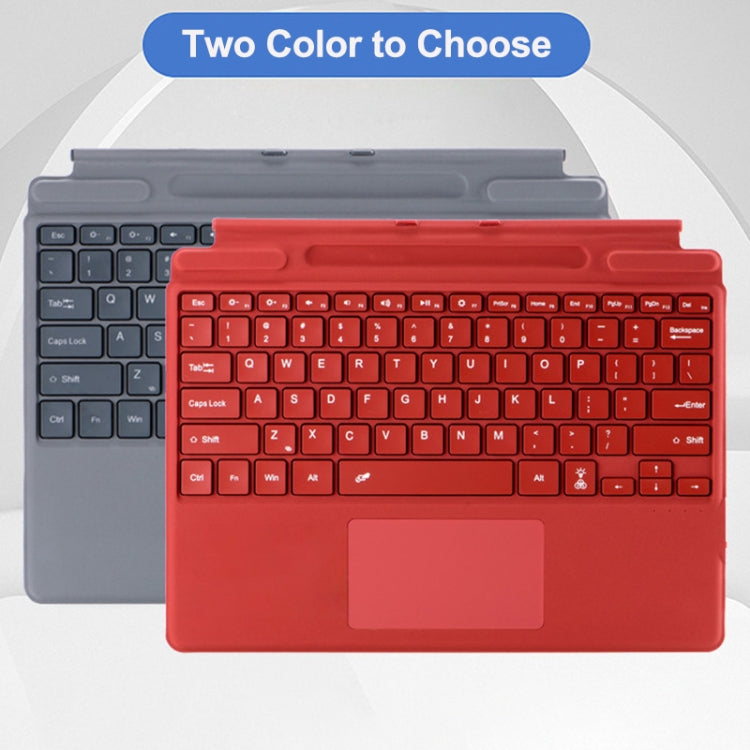 For Microsoft Surface Pro 10 / Pro 9 2089D Backlight Wireless Bluetooth Keyboard Leather Case with Touchpad(Grey) - Others Keyboard by PMC Jewellery | Online Shopping South Africa | PMC Jewellery | Buy Now Pay Later Mobicred