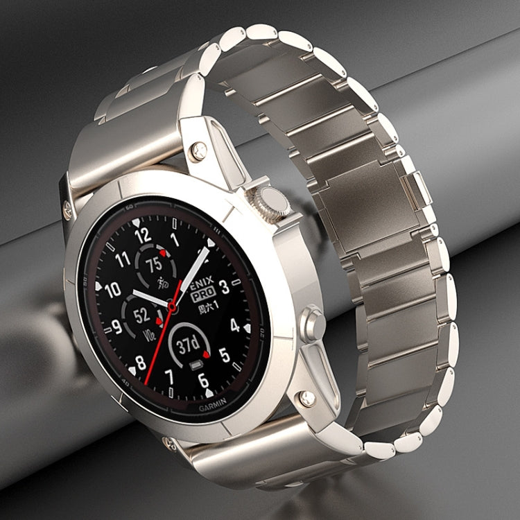 For Garmin Tactix 7 Pro / Fenix 7X 26mm Three-Bead Magnetic Buckle Metal Quick Release Watch Band(Black) - free shipping - PMc TechLife - Order now!