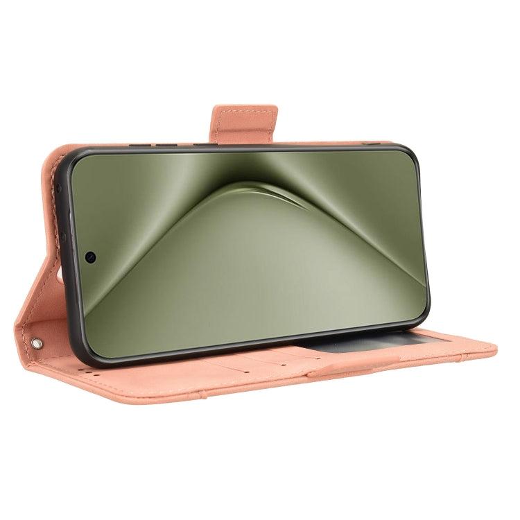 For Huawei Pura 70 Ultra Skin Feel Calf Texture Card Slots Leather Phone Case(Pink) - Huawei Cases by PMC Jewellery | Online Shopping South Africa | PMC Jewellery | Buy Now Pay Later Mobicred