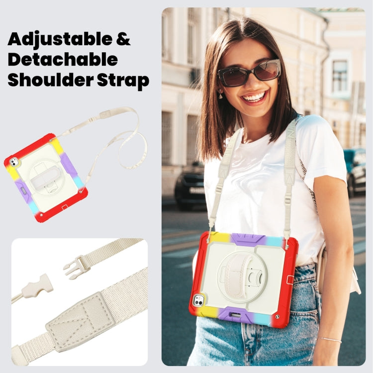 For iPad Pro 13 2024 Silicone Hybrid PC Tablet Case with Shoulder Strap(Camouflage Red) - iPad Pro 13 2024 Cases by PMC TechLife | Online Shopping South Africa | PMC TechLife | Buy Now Pay Later Mobicred