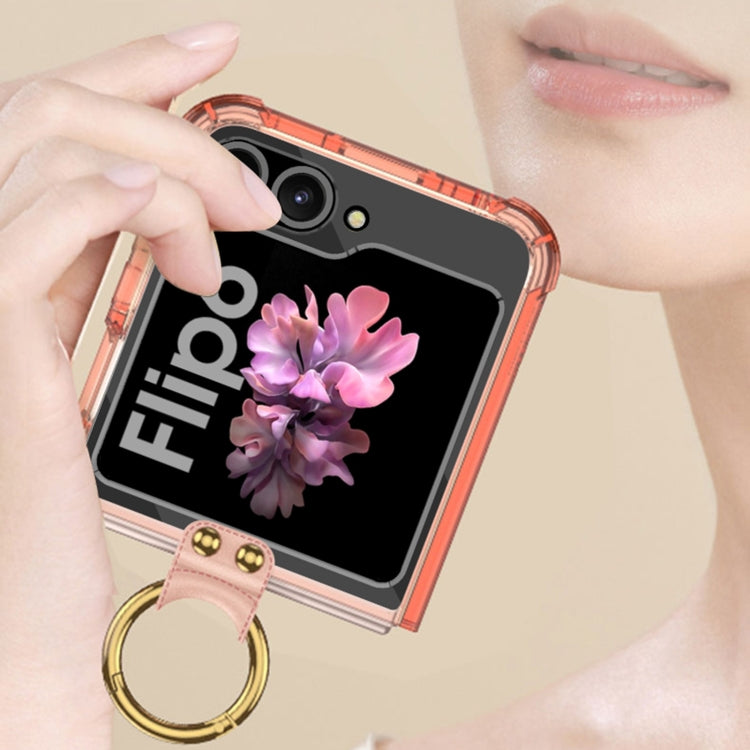 For Samsung Galaxy Z Flip6 / Flip7 FE GKK Airbag Ring Full Coverage Phone Case with Tempered Film(Black) - free shipping - PMC Jewellery - Order now!