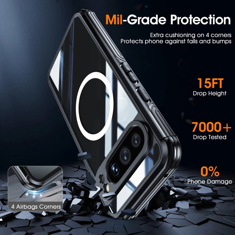 For Google Pixel 9 / 9 Pro RedPepper Transparent IP54 Life Waterproof Phone Case(Black) - free shipping - PMC TechLife - Order now!