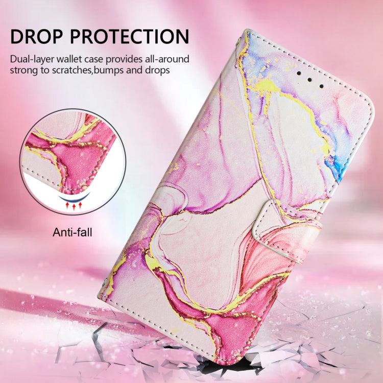 For Blackview Color 8 PT003 Marble Pattern Flip Leather Phone Case(Rose Gold) - More Brand by PMC TechLife | Online Shopping South Africa | PMC TechLife | Buy Now Pay Later Mobicred