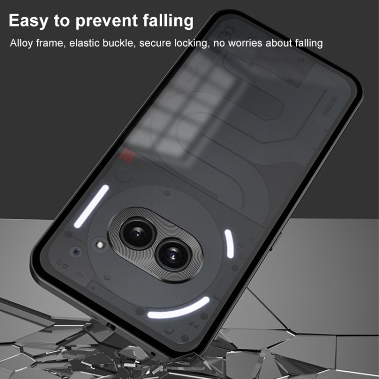 For Nothing Phone 2 Snap Buckle Metal Frame Frosted Phone Case(Silver) - More Brand by PMC TechLife | Online Shopping South Africa | PMC TechLife | Buy Now Pay Later Mobicred