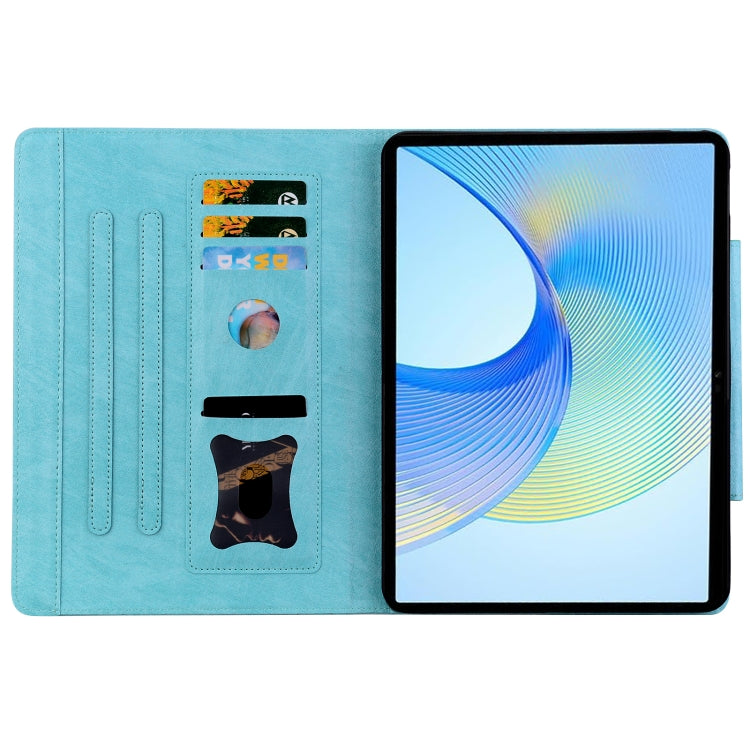 For Lenovo Tab K11 Plus / M11 Plus Cat Buckle Leather Tablet Case(Sky Blue) - Lenovo by PMC TechLife | Online Shopping South Africa | PMC TechLife | Buy Now Pay Later Mobicred