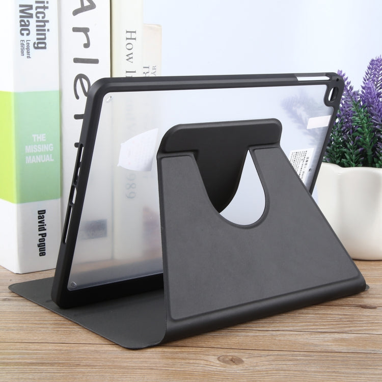 For iPad 9.7 2018 & 2017 / Air / Air2 GEBEI Acrylic TPU 3-folding Rotating Smart Tablet Leather Case withh Pen Slot(Black) - free shipping - PMc TechLife - Order now!