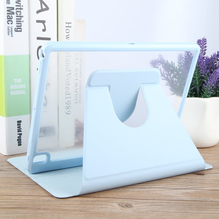 For iPad 10.2 2021 / 2020 / 2019 / Air 3 GEBEI Acrylic TPU 3-folding Rotating Smart Tablet Leather Case withh Pen Slot(Sky Blue) - free shipping - PMc TechLife - Order now!