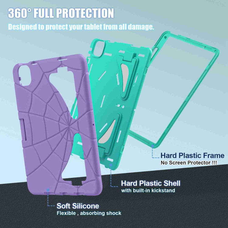 For iPad Air 11 2024 Silicone + PC Shockproof Protective Tablet Case(Purple Mint Green) - iPad Air 11 2024 Cases by PMC TechLife | Online Shopping South Africa | PMC TechLife | Buy Now Pay Later Mobicred