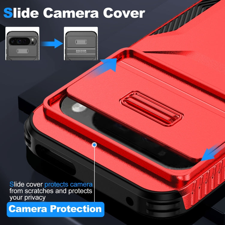 For Google Pixel 9 Pro XL Sliding Camshield Phone Case(Red) - Google Cases by PMC TechLife | Online Shopping South Africa | PMC TechLife | Buy Now Pay Later Mobicred