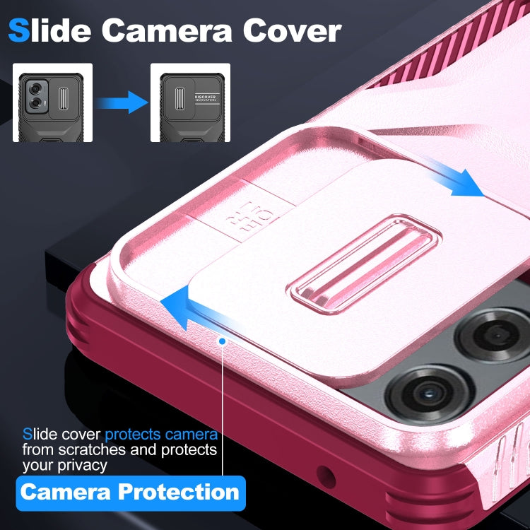 For Motorola Moto G Stylus 5G 2024 Sliding Camshield Phone Case(Pink + Rose Red) - Motorola Cases by PMC Jewellery | Online Shopping South Africa | PMC Jewellery | Buy Now Pay Later Mobicred