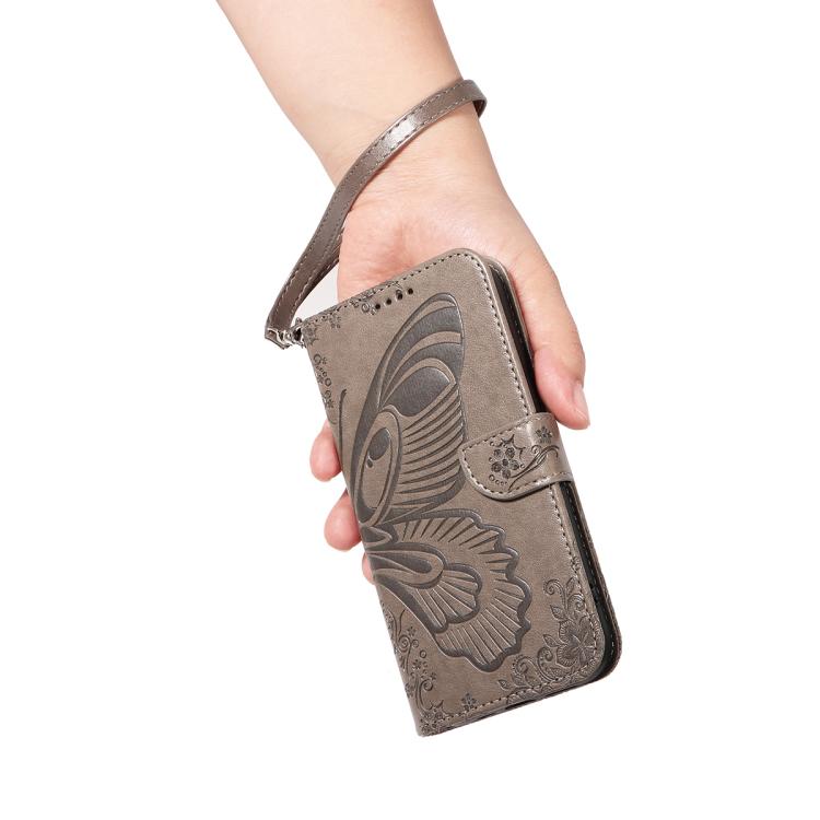 For Huawei Pura 80 Pro 5G Swallowtail Butterfly Embossed Leather Phone Case(Grey) - free shipping - PMC TechLife - Order now!