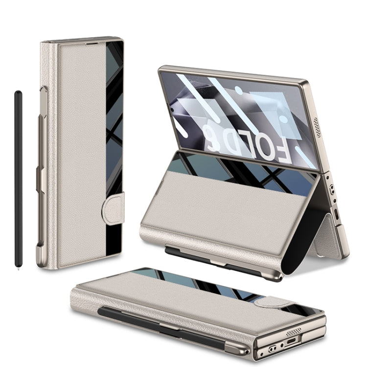 For Samsung Galaxy Z Fold6 GKK Integrated Full Coverage Flip Phone Case with Pen Slot, Not Included Pen(Titanium Gray) - free shipping - PMC Jewellery - Order now!