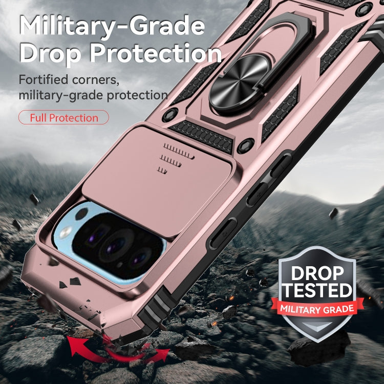 For Google Pixel 9 Sliding Camshield Holder Phone Case(Rose Gold) - Google Cases by PMC TechLife | Online Shopping South Africa | PMC TechLife | Buy Now Pay Later Mobicred
