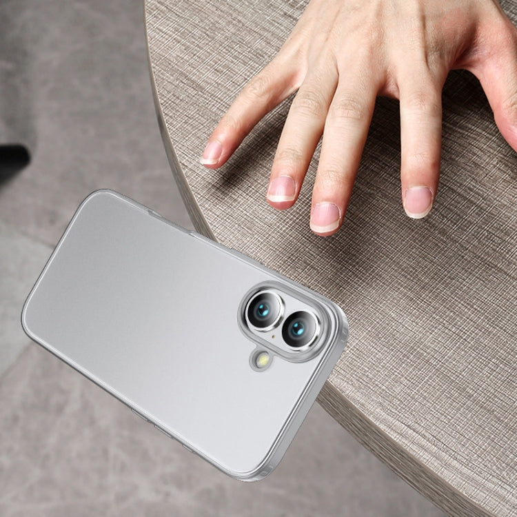 For iPhone 16 Plus Armor Clear TPU Hard PC Phone Case(Matte Black) - free shipping - PMC TechLife - Order now!