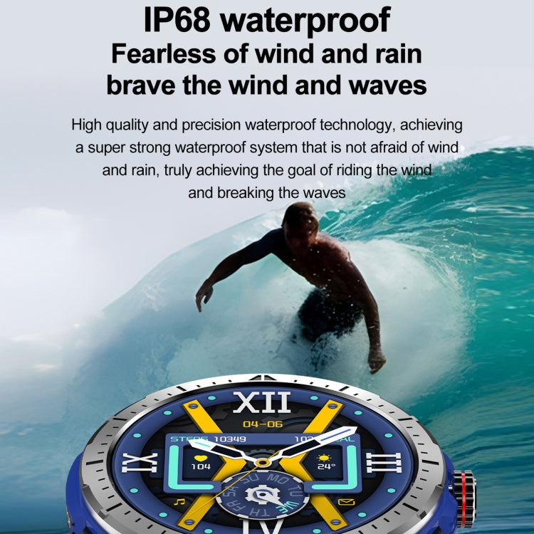 LEMFO HK52 1.43 inch BT5.3 IP68 Sport Smart Watch, Support Bluetooth Call / Message Notification / Heart Rate / Blood Pressure Health Monitor(Blue) - free shipping - PMC TechLife - Order now!