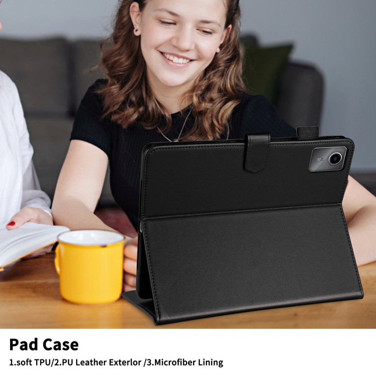 For Lenovo Tab M11 / Xiaoxin Pad 11 2024 Rhombus Lattice Leather Tablet Case(Black) - free shipping - PMC Jewellery - Order now!