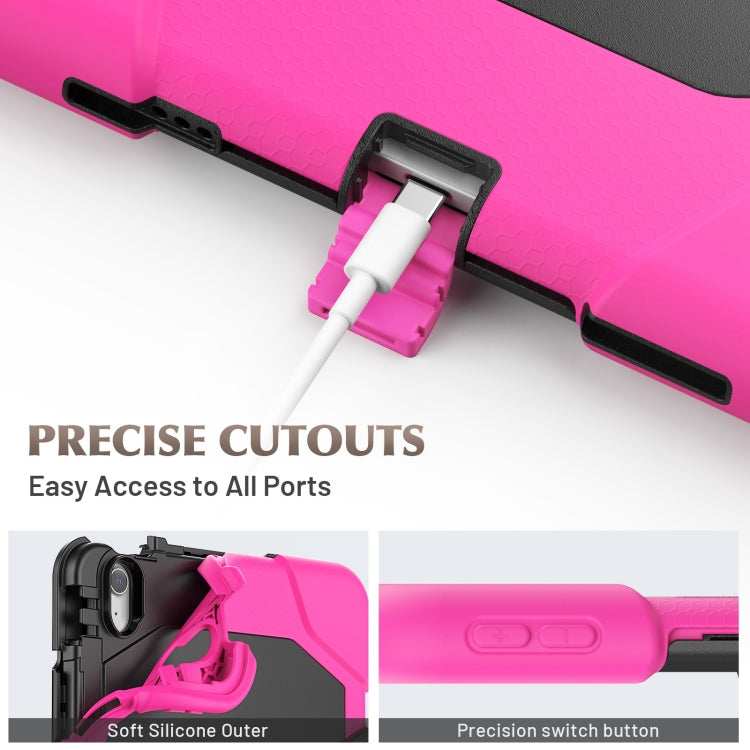For iPad Air 11 2025 / 2024 Colorful Silicone Heavy Duty Hybrid PC Tablet Case(Rose Red) - iPad Air 11 2025 / 2024 Cases by PMC TechLife | Online Shopping South Africa | PMC TechLife | Buy Now Pay Later Mobicred