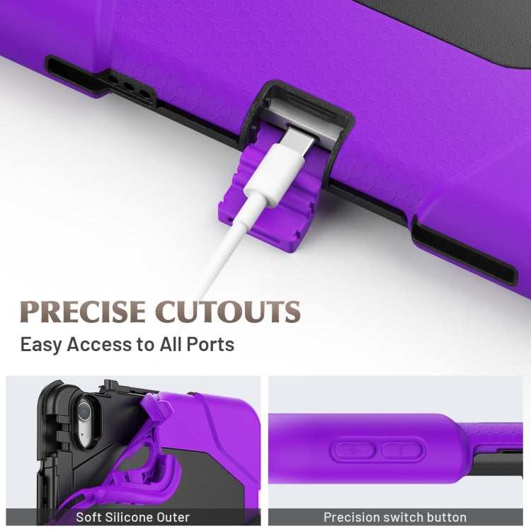 For iPad Air 11 2025 / 2024 Colorful Silicone Heavy Duty Hybrid PC Tablet Case(Purple) - iPad Air 11 2025 / 2024 Cases by PMC TechLife | Online Shopping South Africa | PMC TechLife | Buy Now Pay Later Mobicred