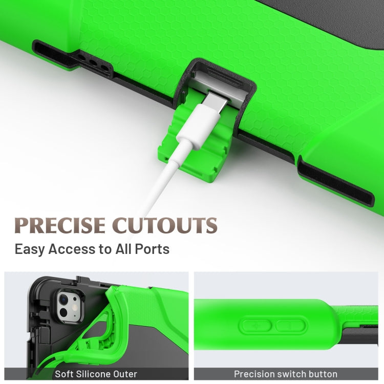 For iPad Pro 11 2024 Colorful Silicone Heavy Duty Hybrid PC Tablet Case(Green) - free shipping - PMC TechLife - Order now!