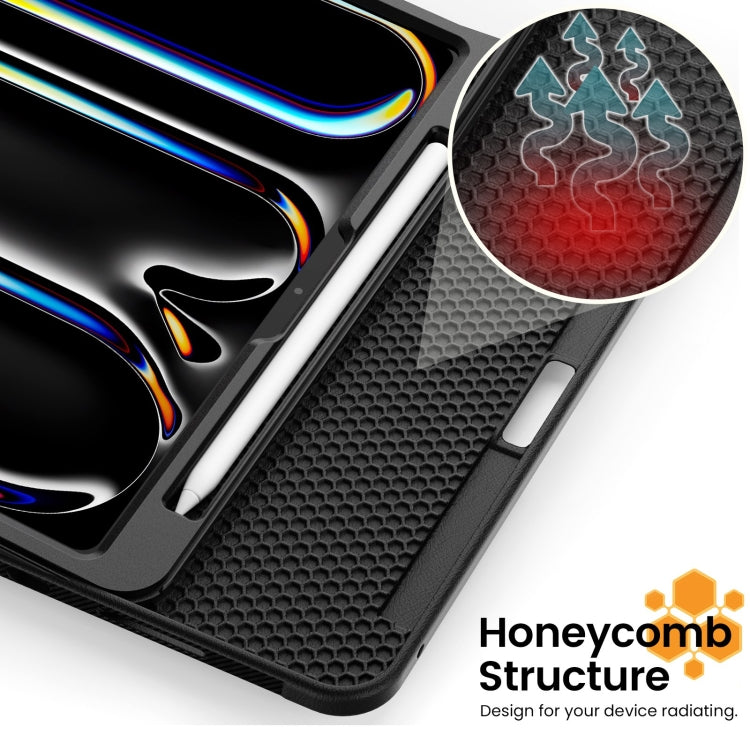 For iPad Pro 11 2024 Smart B Magnetic Holder Leather Tablet Case(Black) - iPad Pro 11 2024 Cases by PMC TechLife | Online Shopping South Africa | PMC TechLife | Buy Now Pay Later Mobicred