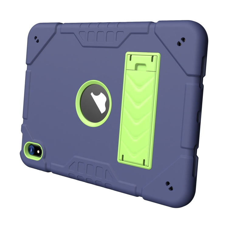 For iPad Air 11 2024 Armor Holder Silicone Hybrid PC Tablet Case(Navy Yellow Green) - iPad Air 11 2024 Cases by PMC TechLife | Online Shopping South Africa | PMC TechLife | Buy Now Pay Later Mobicred