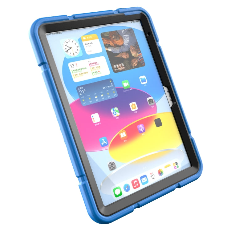 For iPad Air 11 2025 / 2024 Armor Holder Silicone Hybrid PC Tablet Case(Blue) - iPad Air 11 2025 / 2024 Cases by PMC TechLife | Online Shopping South Africa | PMC TechLife | Buy Now Pay Later Mobicred