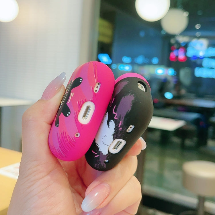 For AirPods 3 Cat and Dog Pattern Earbuds Box Frosted TPU Case(Flashing Cat) - For AirPods 3 by PMC Jewellery | Online Shopping South Africa | PMC Jewellery | Buy Now Pay Later Mobicred