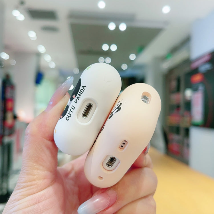 For AirPods Pro 2 Panda Pattern Earbuds Box Frosted TPU Case(Cute Panda) - For AirPods Pro 2 by PMC Jewellery | Online Shopping South Africa | PMC Jewellery | Buy Now Pay Later Mobicred
