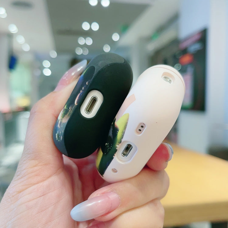 For AirPods Pro 2 Phantom Panda Pattern Earbuds Box Frosted TPU Case(White) - For AirPods Pro 2 by PMC Jewellery | Online Shopping South Africa | PMC Jewellery | Buy Now Pay Later Mobicred