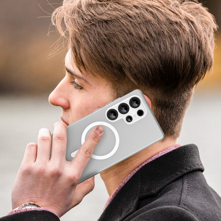 For Samsung Galaxy S25 Ultra MagSafe Frosted Translucent TPU + PC Full Coverage Phone Case(White) - Galaxy S25 Ultra 5G Cases by PMC Jewellery | Online Shopping South Africa | PMC Jewellery | Buy Now Pay Later Mobicred
