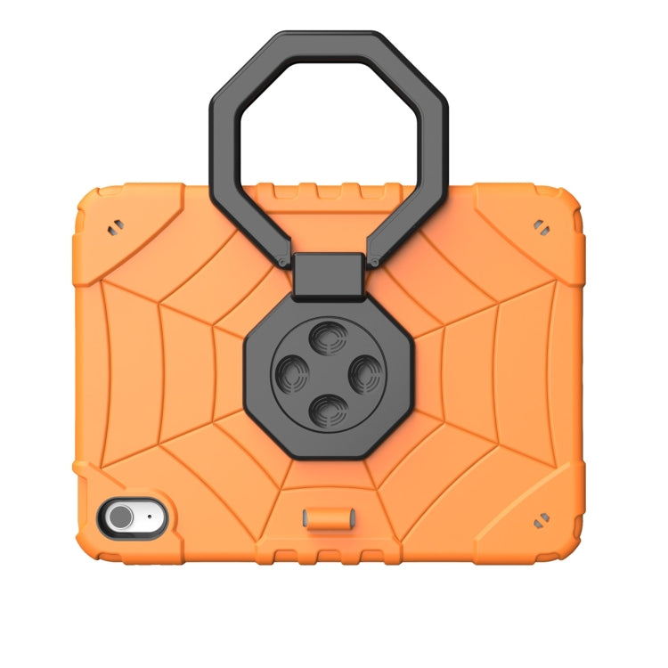 For iPad Air 11 2024 Spider Turntable Handle Stress Relief Tablet Case(Orange Black) - iPad Air 11 2024 Cases by PMC TechLife | Online Shopping South Africa | PMC TechLife | Buy Now Pay Later Mobicred